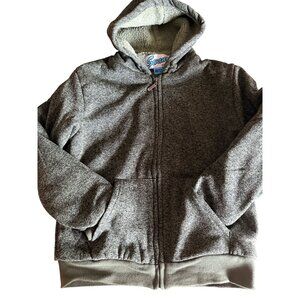 Swan Youth Heathered Green Zip-Up Hoodie With Sherpa Lining Size 10/12